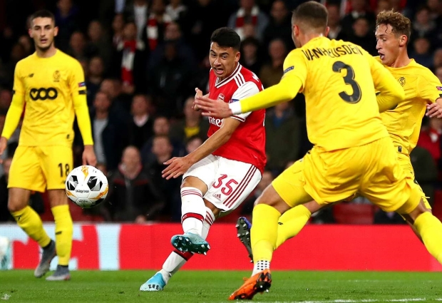 Arsenal 4 -0 Standard Liege: Martinelli scores twice in Europa League four-goal stroll