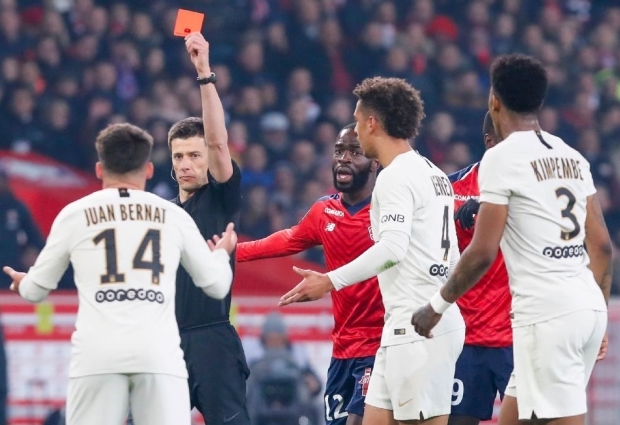 Lille 5 -1 Paris Saint-Germain: Galtier's men run riot against 10-man champions