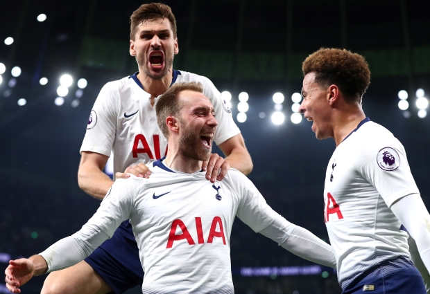 Tottenham 1 -0 Brighton and Hove Albion: Eriksen's late stunner gives Spurs control in top-four battle