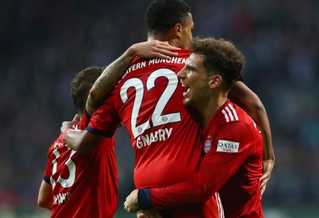 Werder Bremen 1 -2 Bayern Munich: Gnabry at the double to boost champions