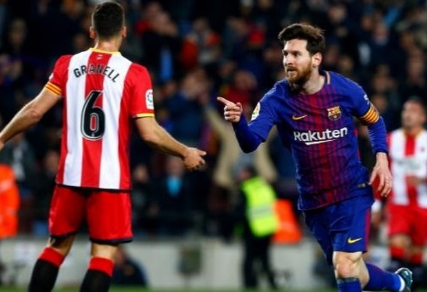 Barcelona 6 -1 Girona: Lionel Messi produces magic as Luis Suarez’s hat-trick helps smash another record