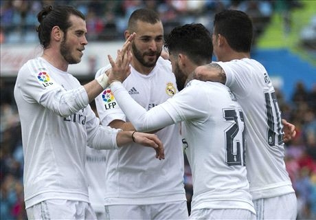 Getafe 1-5 Real Madrid: Zidane's men record easy victory